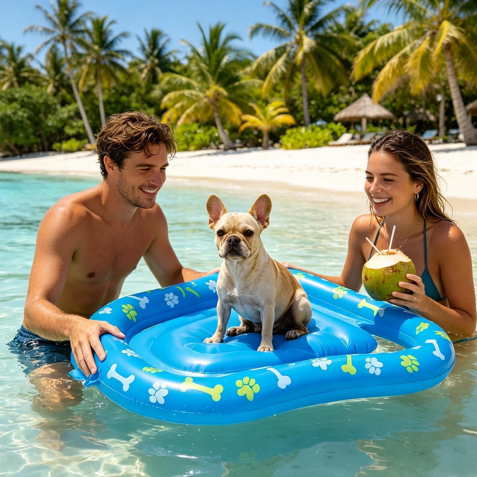 Piscina gonfiabile per cani, galleggiante per lago e laghetto