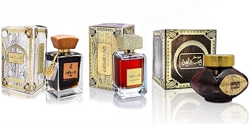 ARABIYAT Khashab & Oud Eau De Parfum White & Gold or Oud Wood Incense Set - Unisex Fragrance with Amber & Cedar Notes, Long-Lasting Agarwood Incense for Meditation and Relaxation