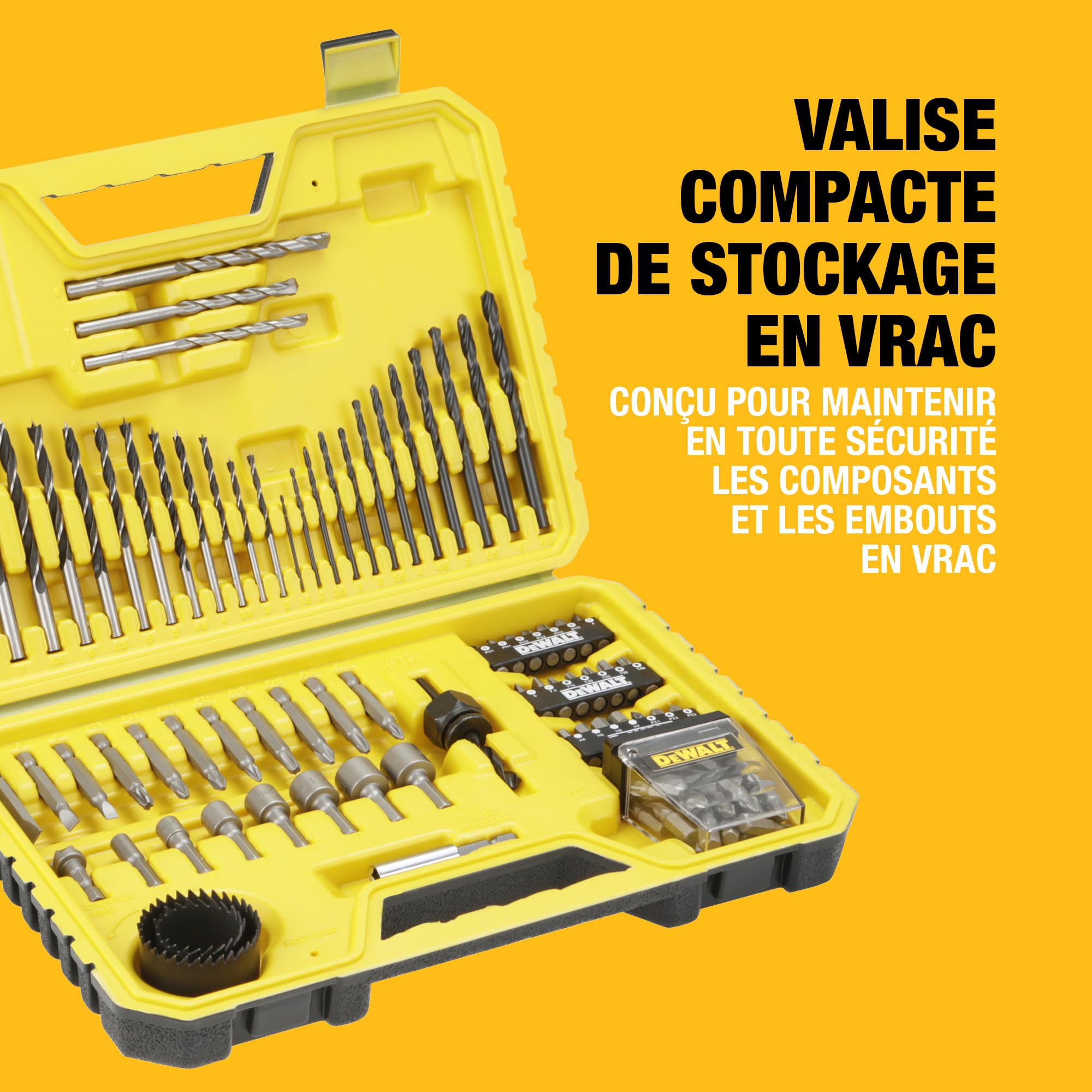 DEWALT Coffret de perçage et vissage 100 pièces DT71563-QZ