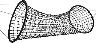Hearthsong 6-Foot Hanging Woven Rope Tunnel Bridge, 6'L x 3' diam, Black, Weather Resistant, Polyester Rope, Ages 5 and Up