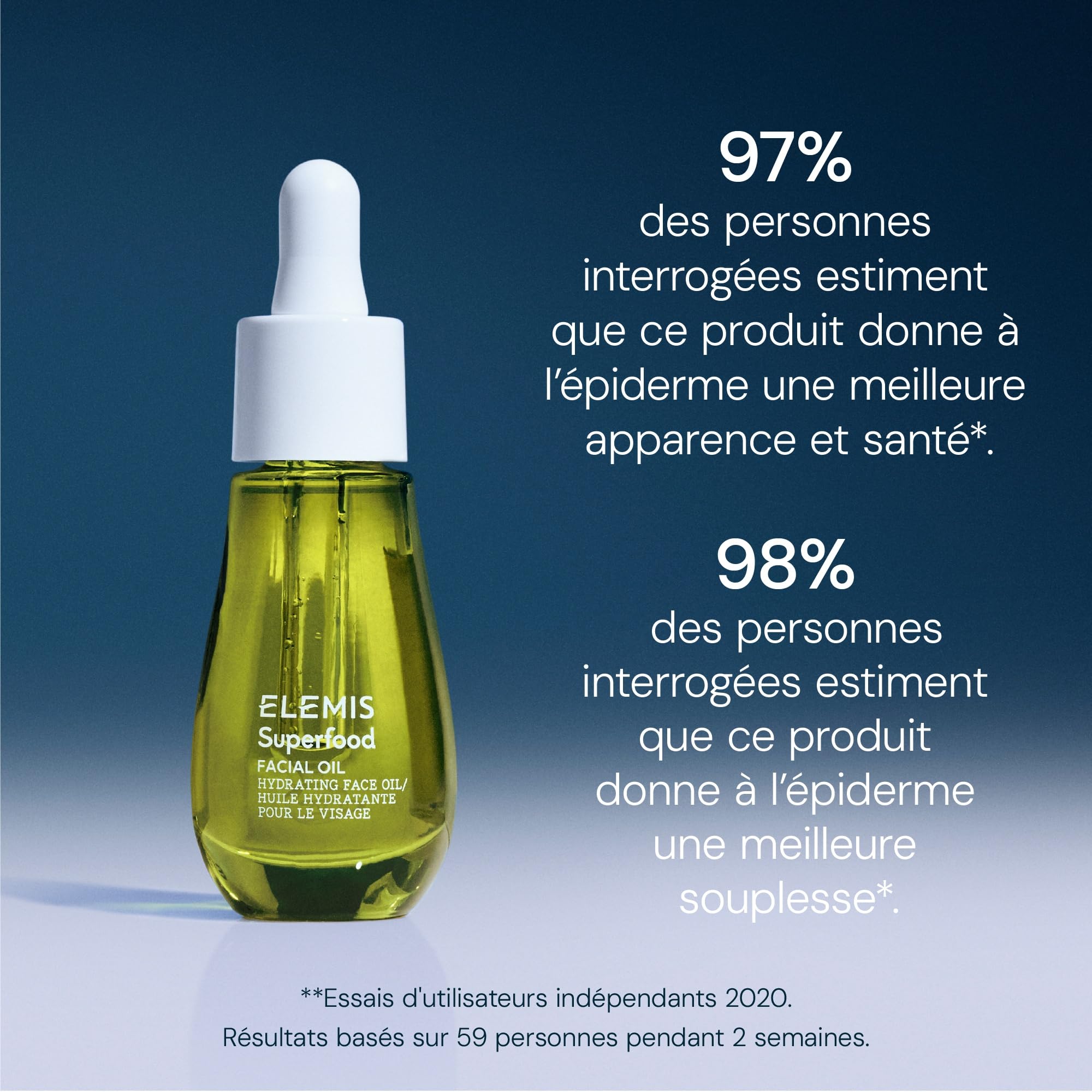 ELEMIS Pro-Collagen & Superfood Facial Oils, Cliniquement Prouvé – Huile Visage Légère non Grasse et Végan, Hydrate, Repulpe et Lisse, Huile-Sérum Visage Anti-Âge contre Rides et Ridules