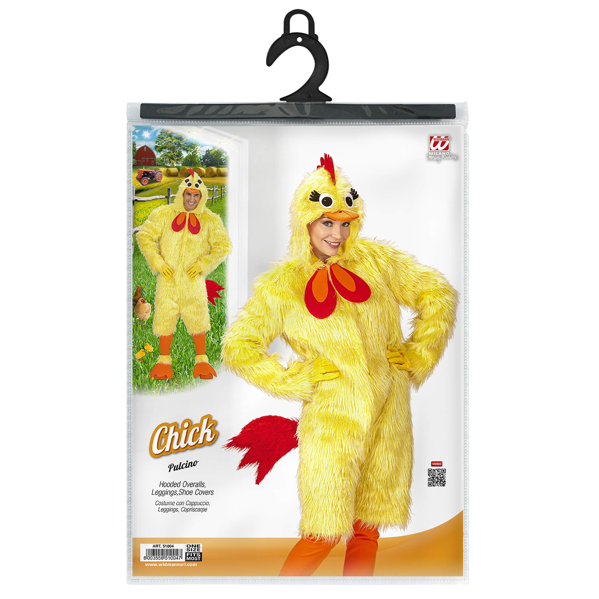 Costume Coniglio Peluche Con Cappuccio Widmann Per Carnevale E Feste - Taglia Unica Multicolore