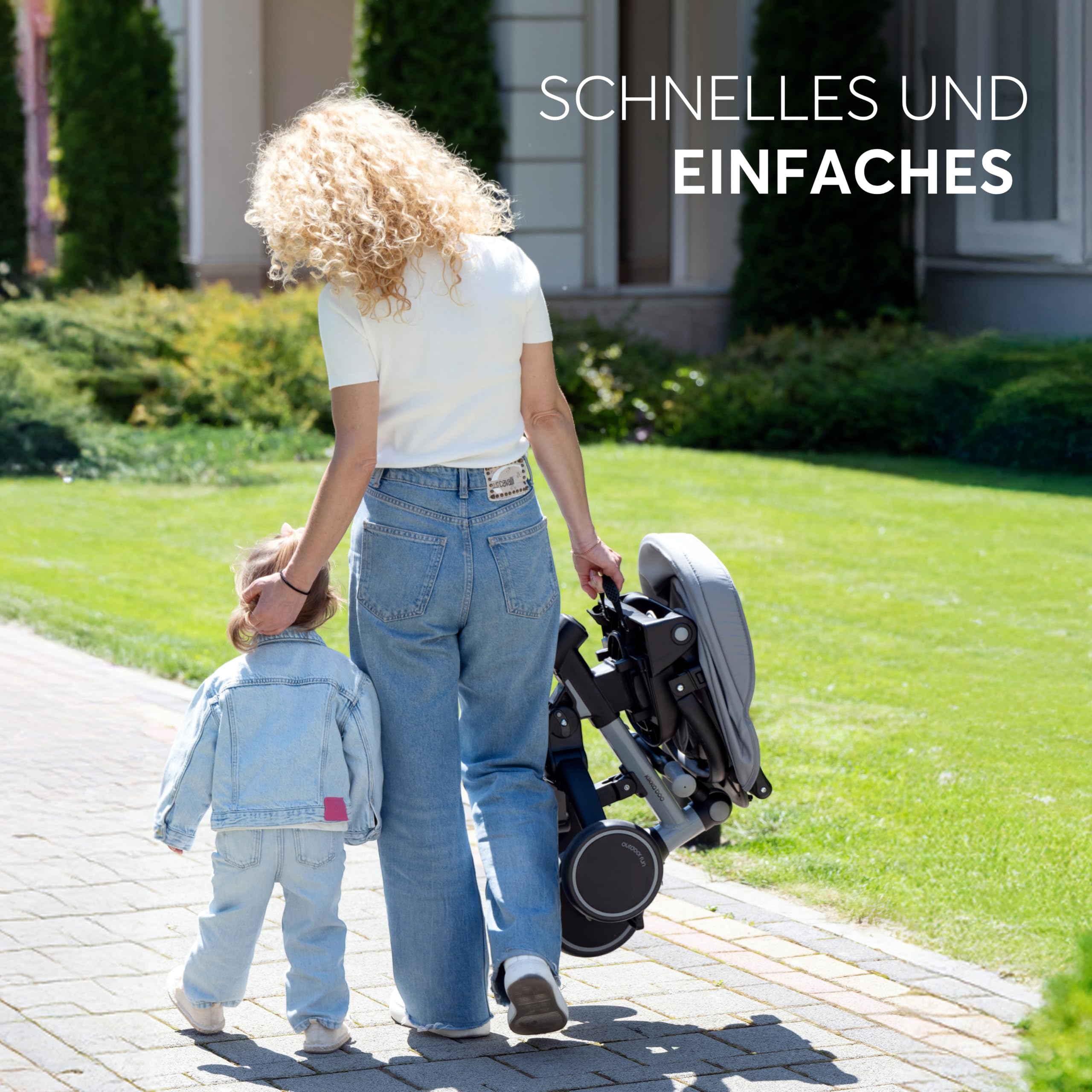 KikkaBoo Dreirad ab 1 Jahr mit Schubstange 8-in-1 ALUMA, Faltbares Kinderfahrzeug mit Drehbarem Sitz, 5-Punkt-Gurt, Aluminiumrahmen, Grün