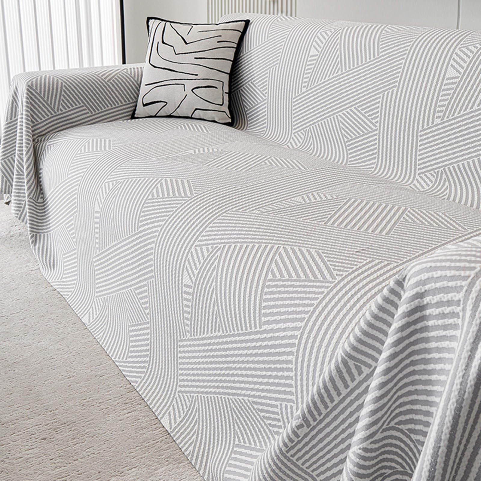 Housse de canapé lavable grande taille, jeté de canapé 2 places couverture 180x260