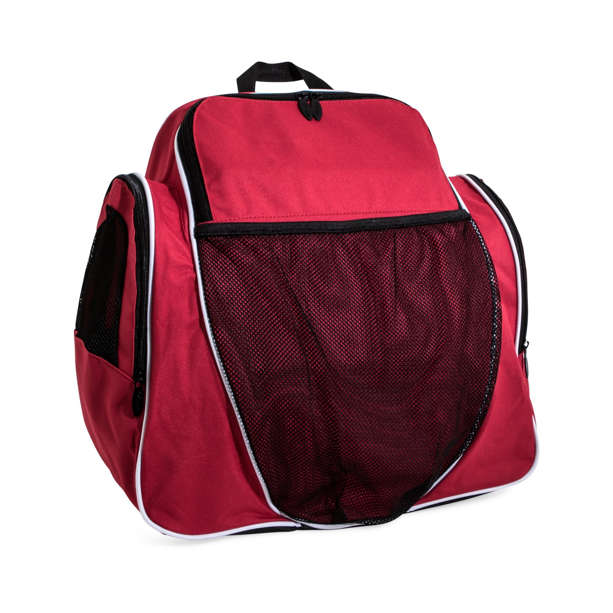 Champion Sports 600 Denier® Deluxe Top Loading All Purpose Backpack with Inner & Outer Pockets - Adjustable Straps & Carry Handle - 19"Lx18"Wx10"H - Red