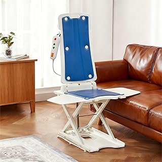 PERLECARE Electric Chair Lift – 308 lbs Floor Lift for Elderly Falls, IP68 Waterproof Bath Lift for Tub, Foldable & Wireless Rechargeable Design, Remote Control, for Fall Recovery & Home Care
