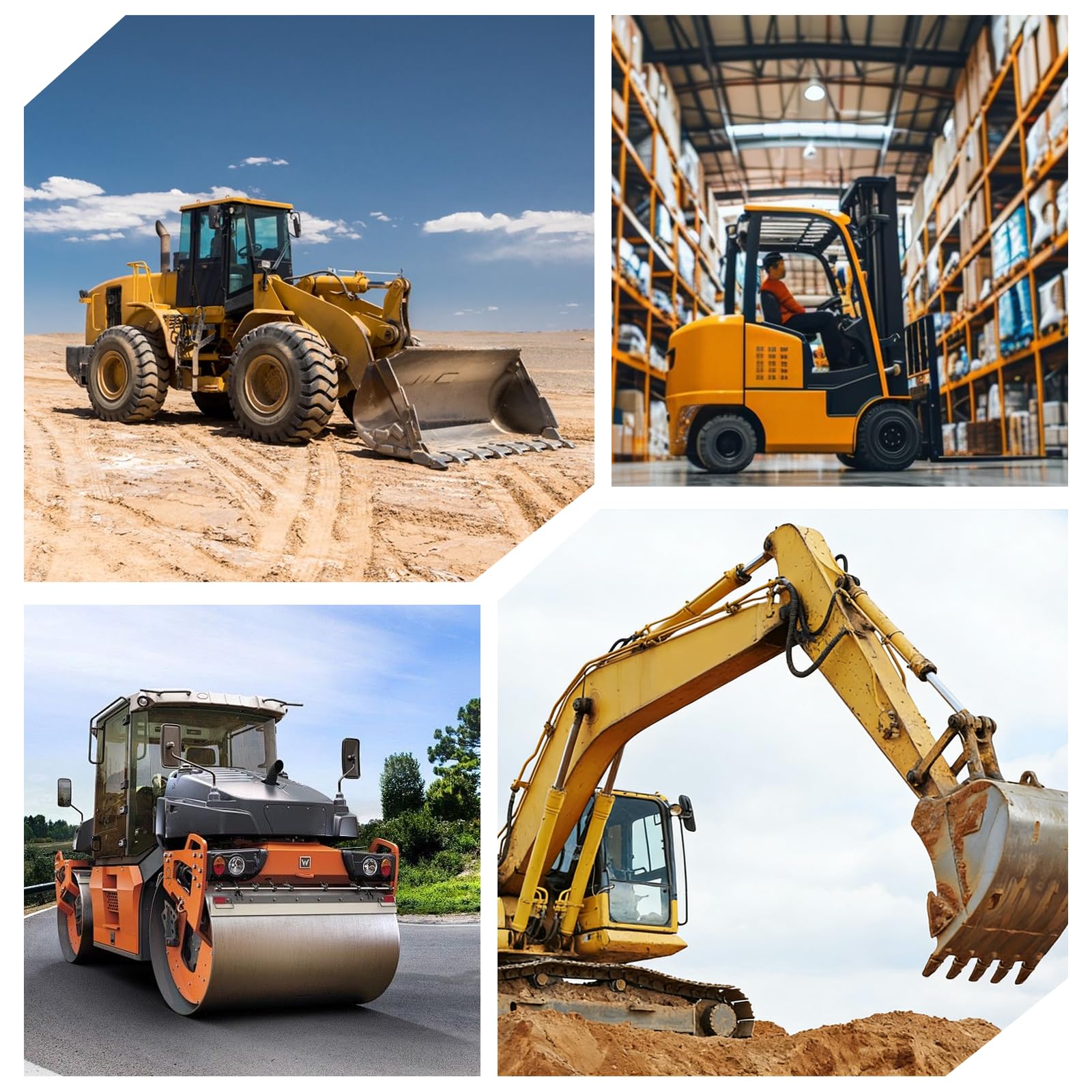 55 Pièces Clé D'allumage de Remplacement Ensemble Excellente Qualité Clef de Chantier Cle Universelle avec Crochet et Œillet Clés pour Machines Installations Excavatrices Tracteurs Motos
