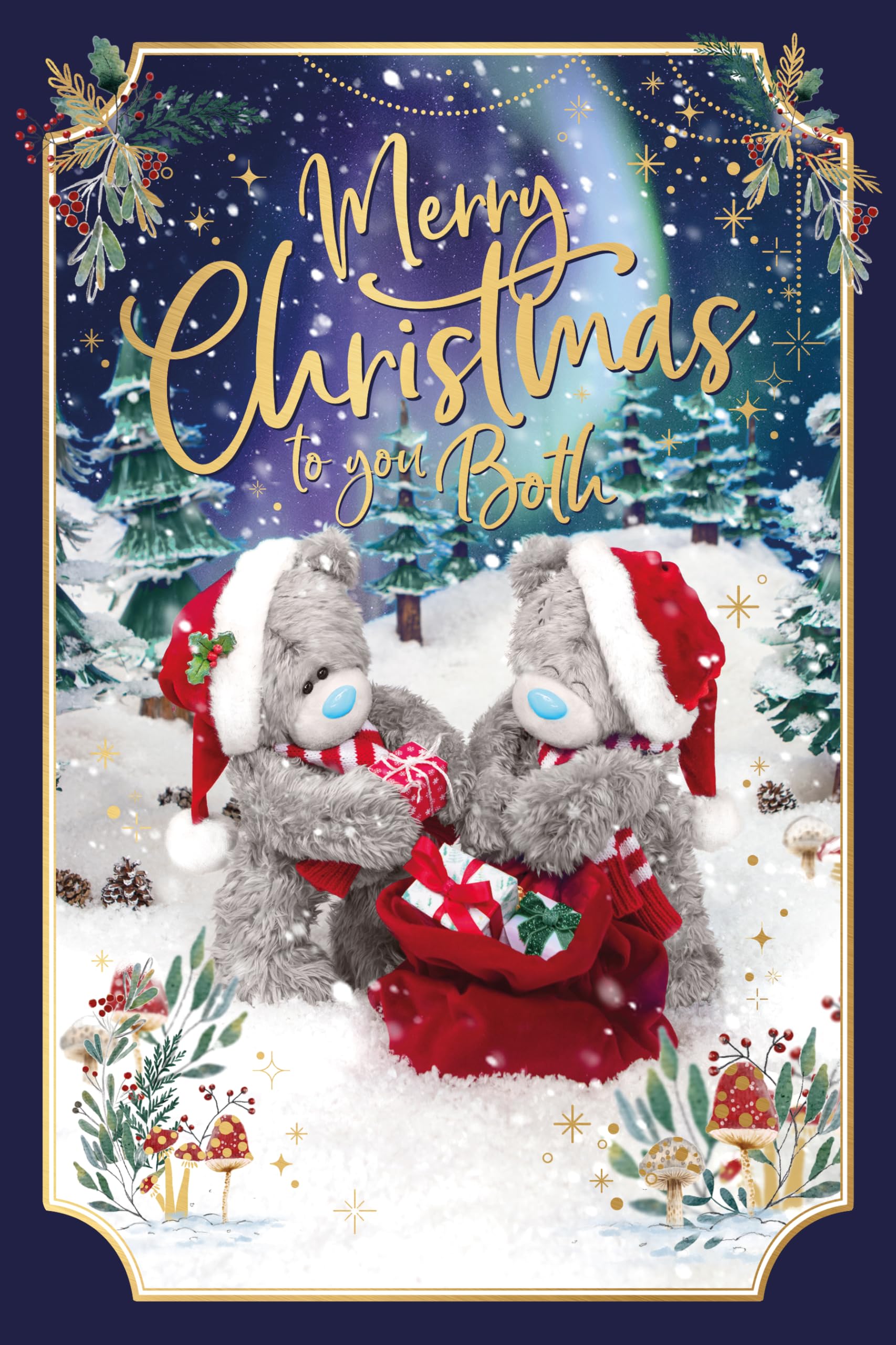 Me To You Tatty Teddy Photo Finish Christmas Card To You Both 6x9ins - Official Collection