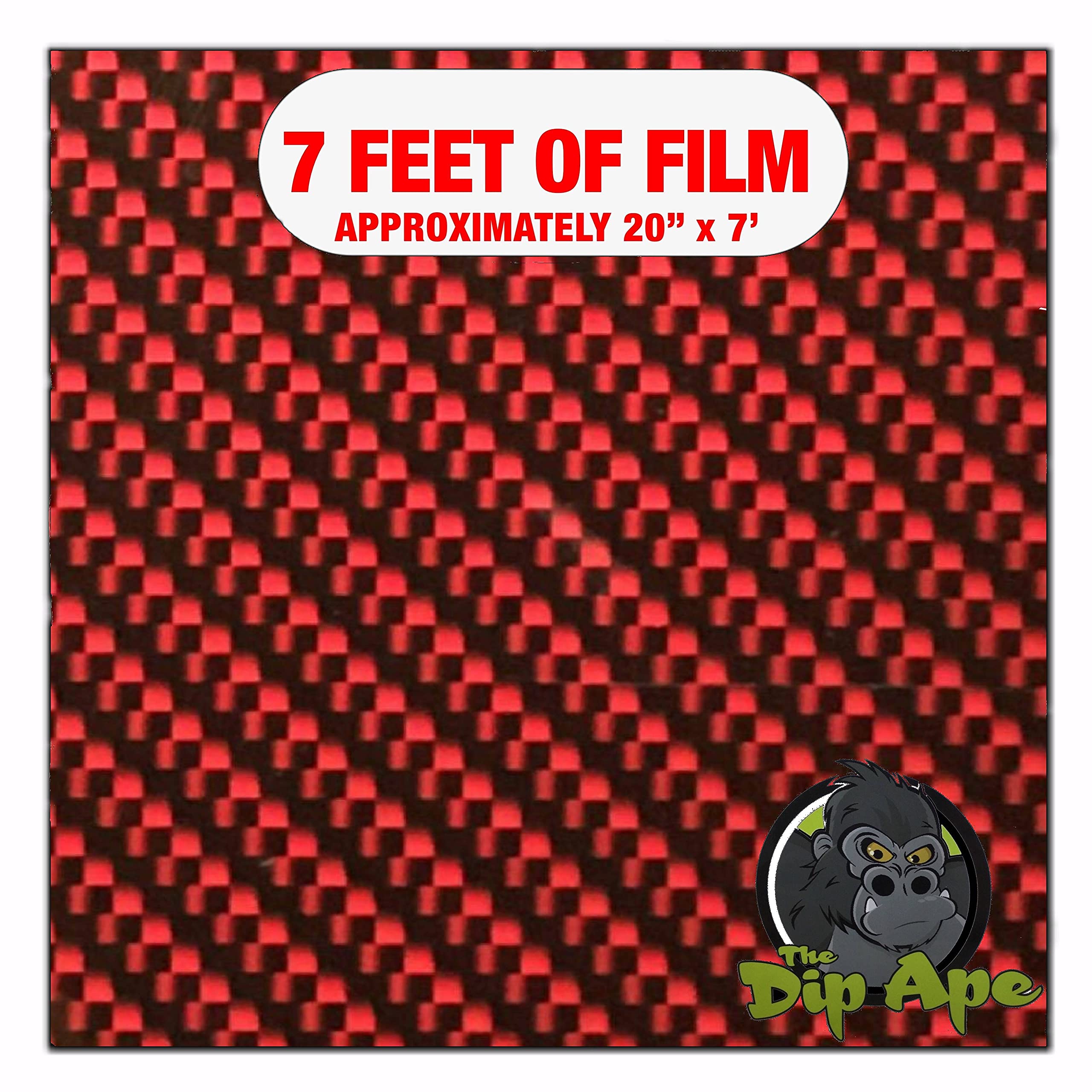 Hydrographic Film Bad Boy Red Carbon Fiber Water Transfer Film Hydro Dip Dipping
