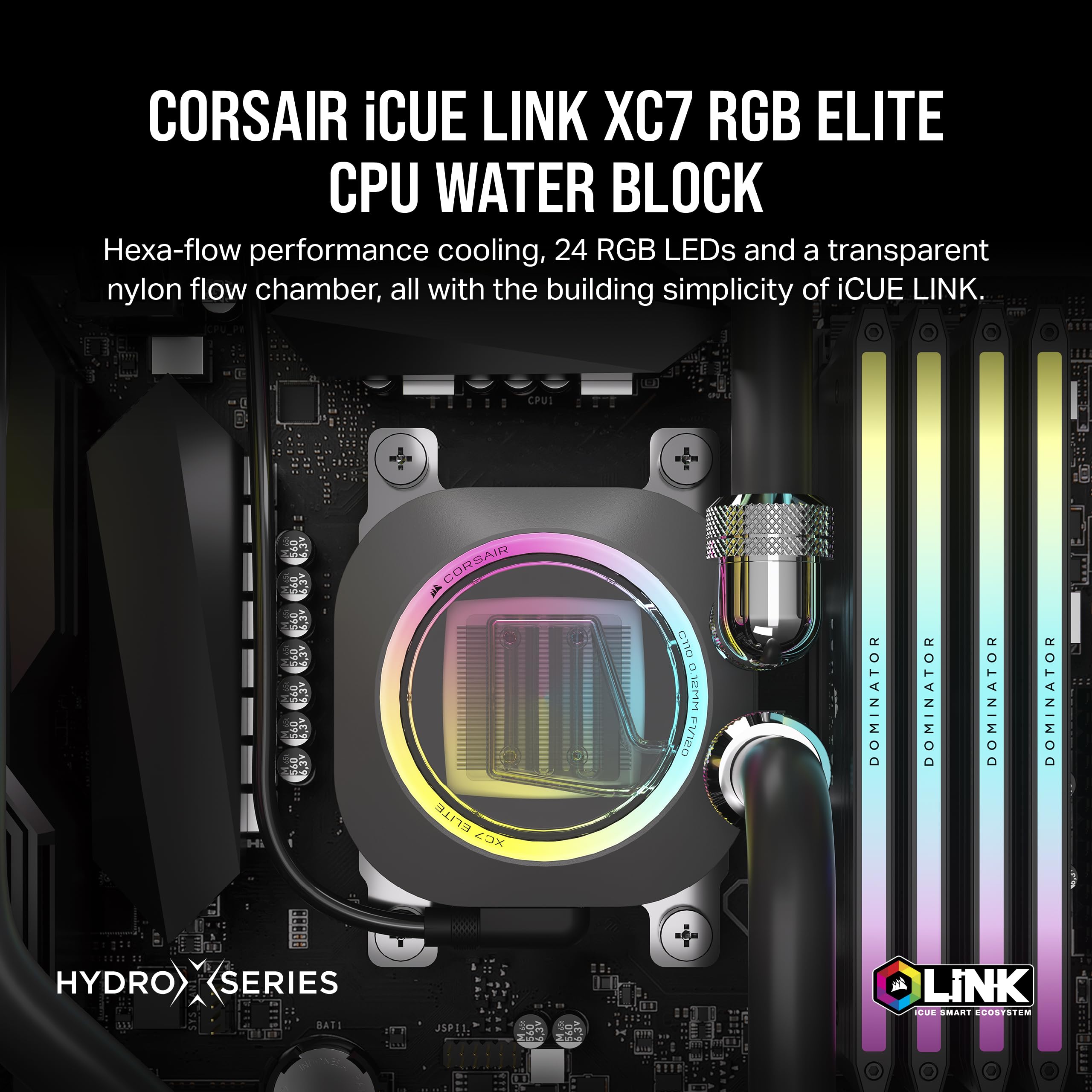 iCUE LINK XC7 RGB ELITE CPU 本格水冷 CORSAIR iCUE LINK XC7 RGB ELITE CPU Water Block - Stealth
