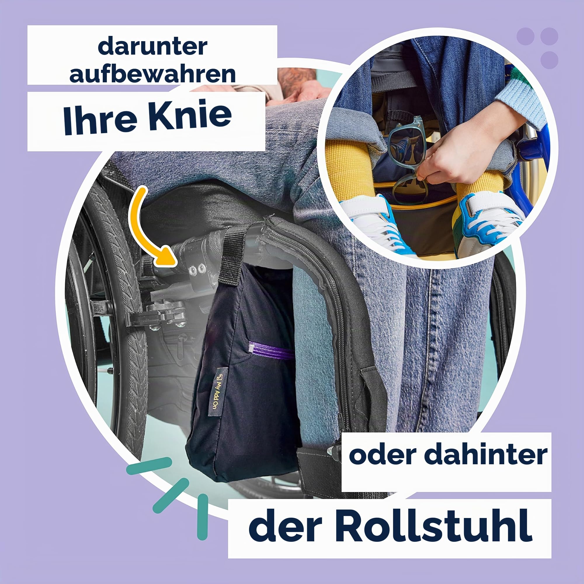 MyBlanket, wind- und wasserdichte Rollstuhl Decke mit Fleece Futter, warme Beinschutzdecke für Rollstuhl, Regenschutz einfach umgelegt ohne aufzustehen, Nachtblau