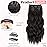 KooKaStyle Clip in Long Wavy Synthetic Hair Extension 20 Inch 4PCS Dark Brown Hairpieces Fiber Thick Double Weft Hair Extension for Women