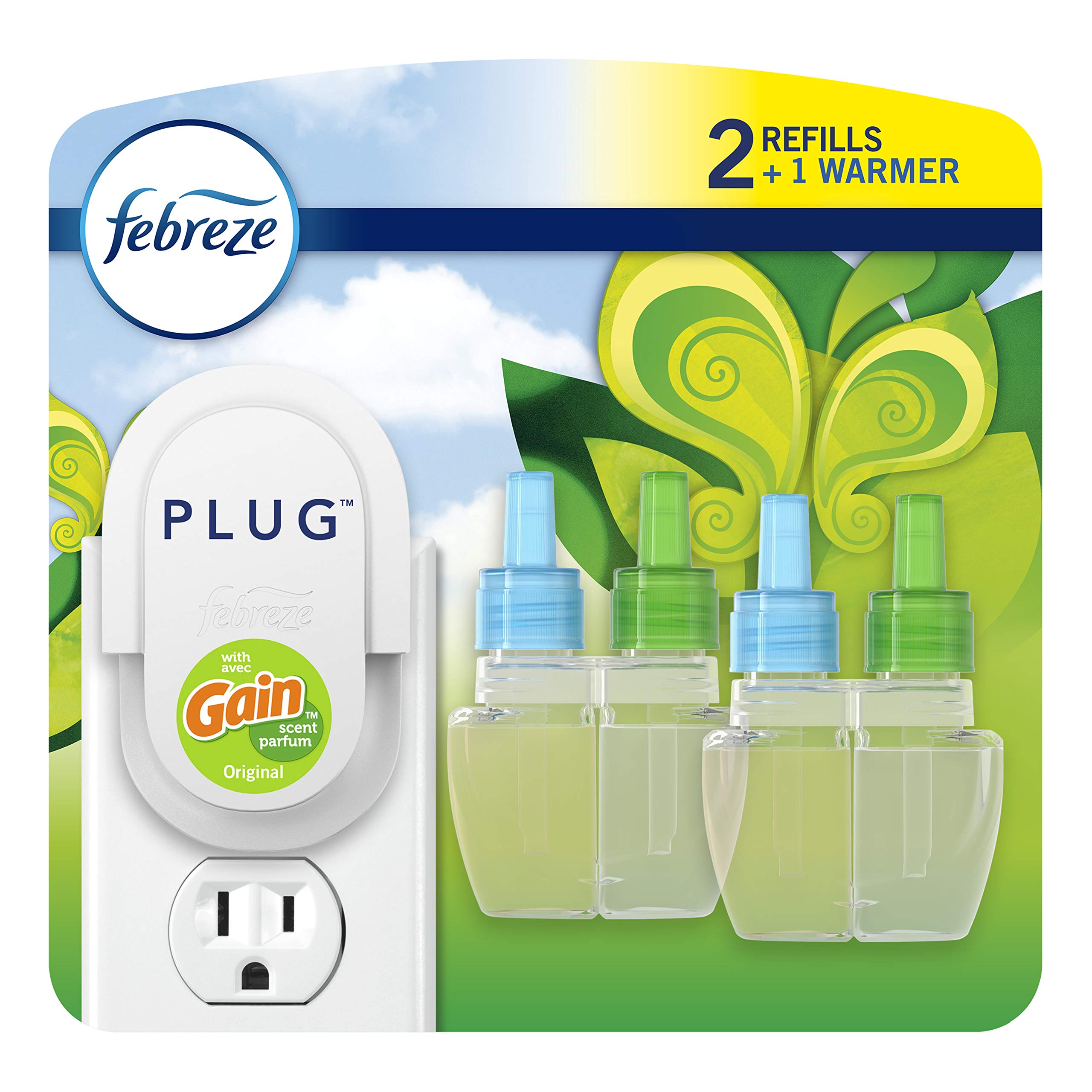 Febreze PLUG, Gain Original, Starter Kit & (2) .87 fl. oz. Refills