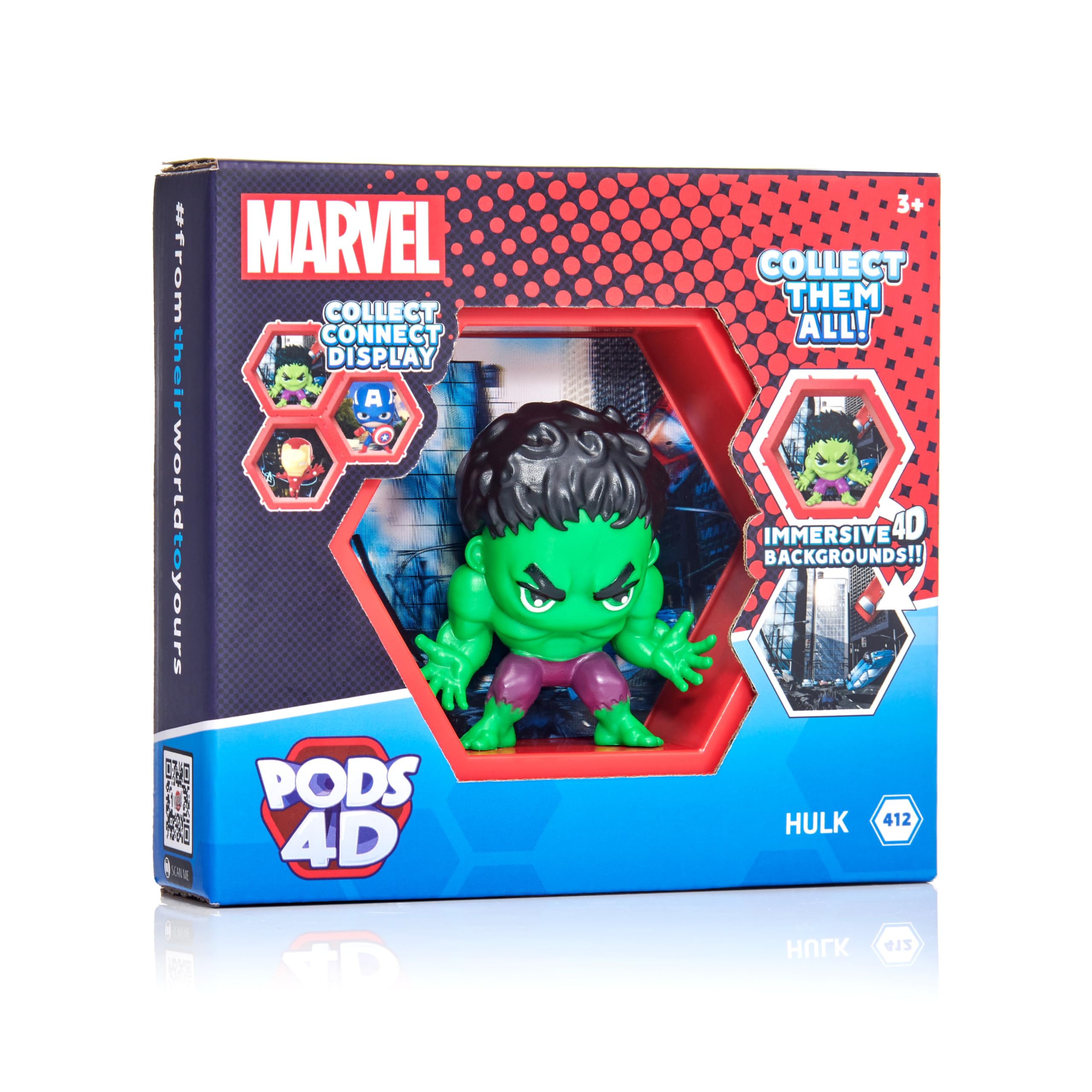 WOW! PODS 4D Marvel Hulk, Multi-color, 12 cm x 3.8 cm x 10.2 cm - Image 2