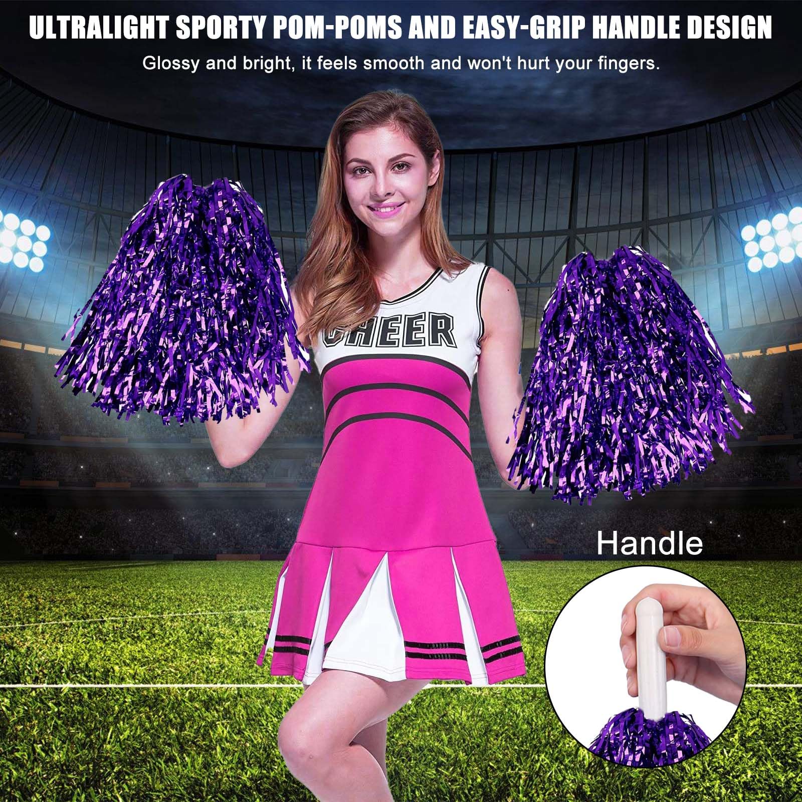 Paire De Pompons Leikurvo Lot De 12 Pompons De Pom-pom Girl : Pompons De Sport Pompons Cheers Ball Pompons Pour événements Sportifs, Jeux De Ballon, Danses, Fêtes De Carnaval (bleu Ballon Carnaval