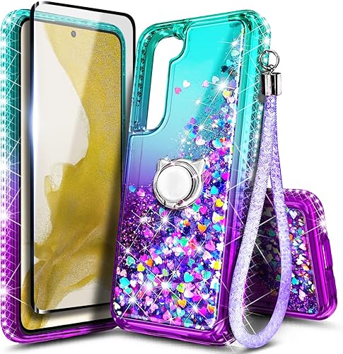 Miniatura 482 de NGB Supremacy Funda compatible con Samsung Galaxy S22 Plus (5G de 6.6 pulgadas) con protector de pantalla (cobertura máxima, TPU flexible), soporte