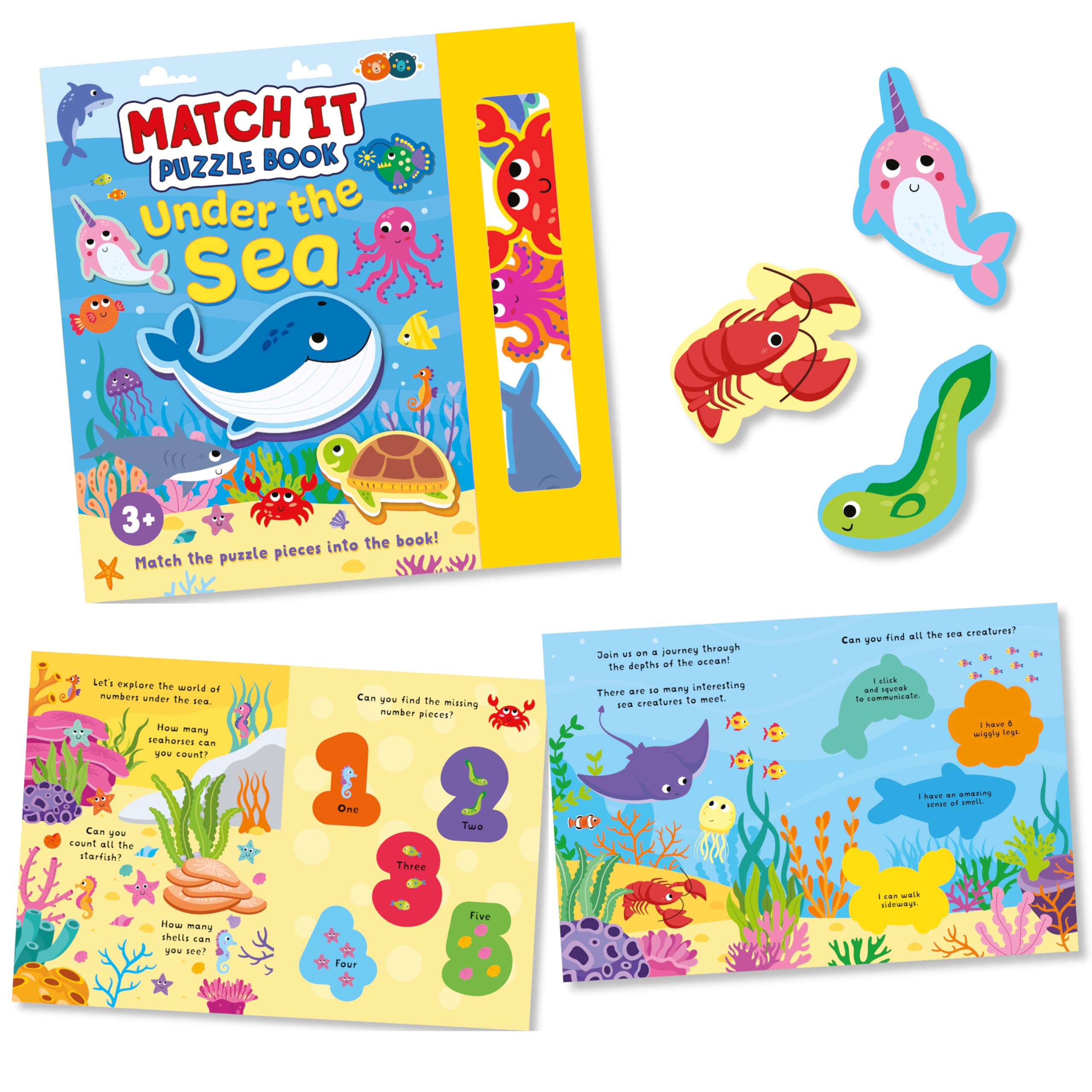 Buddy & Barney Match It Puzzle Book - Under The Sea | Activity Set for Children, sea creature puzzle, early education activity, toddler activity book, unisex, storytime activity, sea creatures