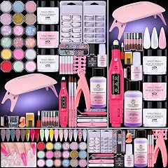 Acrylic Nail Kit for Beginners Professional Acrylic Powder Set with Everything for Starter - U V Light Nail