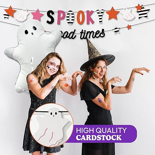 Miniatura 22 de HOUSE OF PARTY Juego de globos de fantasma de Halloween, globos de aluminio de 20 pulgadas para decoraciones de fiesta de feliz día de abucheo