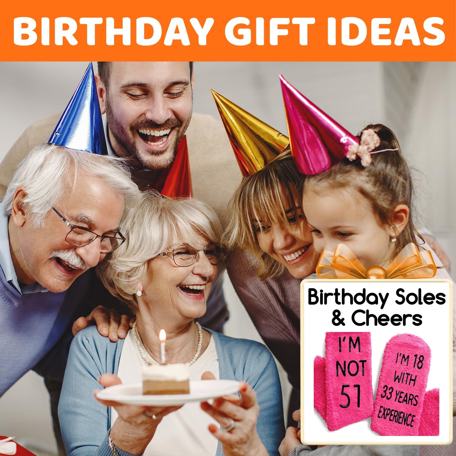 HAPPYPOP Birthday Gifts for Older Women - Birthday Socks for 51-60 Year Old Woman - Image 3