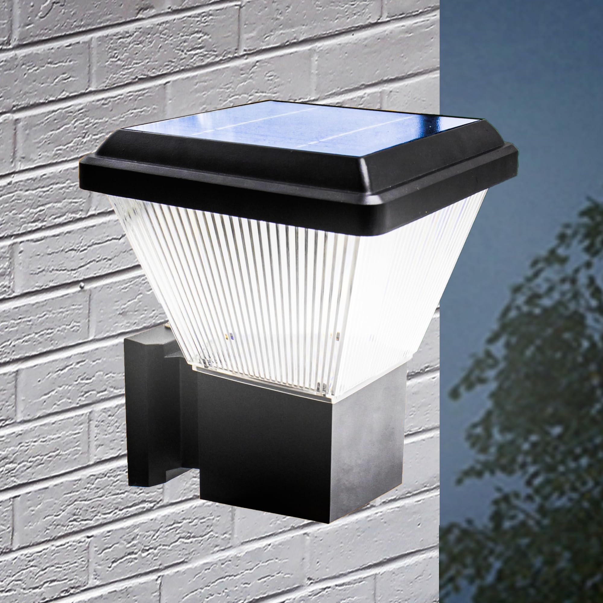 Vicyol S&D Farol de Pared Solar Exterior, Lámpara LED en Aplique, Foco Impermeable con Mando a Distancia Y Encendido Inteligente para iluminación de Jardín, Entrada, Terraza, Patio