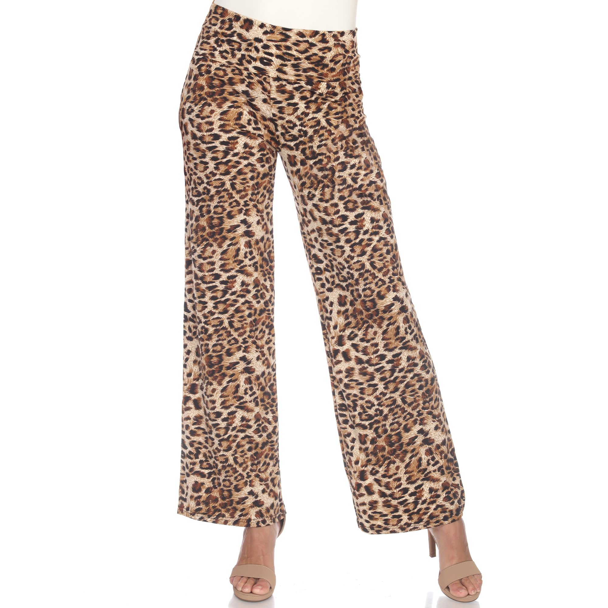 white mark Womens Wide Leg Palazzo Pants Printed