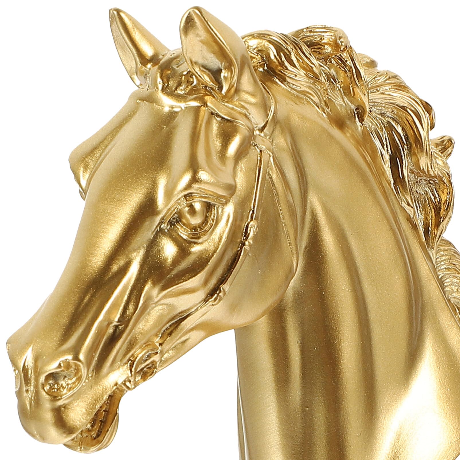 Luxshiny Scultura Decorativa Di Testa Di Cavallo Resina Retro Per Ufficio e Decorazione Domestica Ornamento Da Scrivania Unico Per Amanti Degli Animali