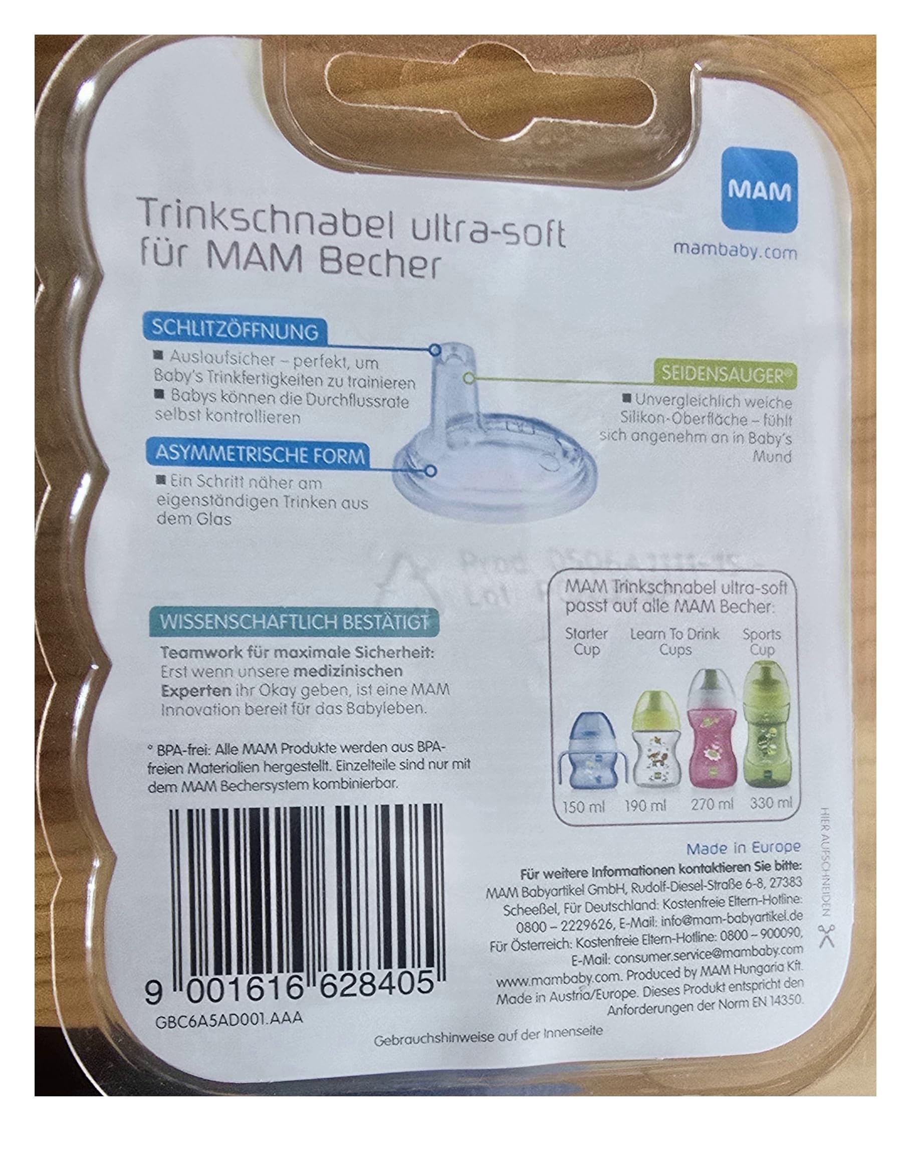 Istruzioni in lingua straniera - MAM Babyartikel, Beccuccio per tazza antigoccia, Bianco (transparent)