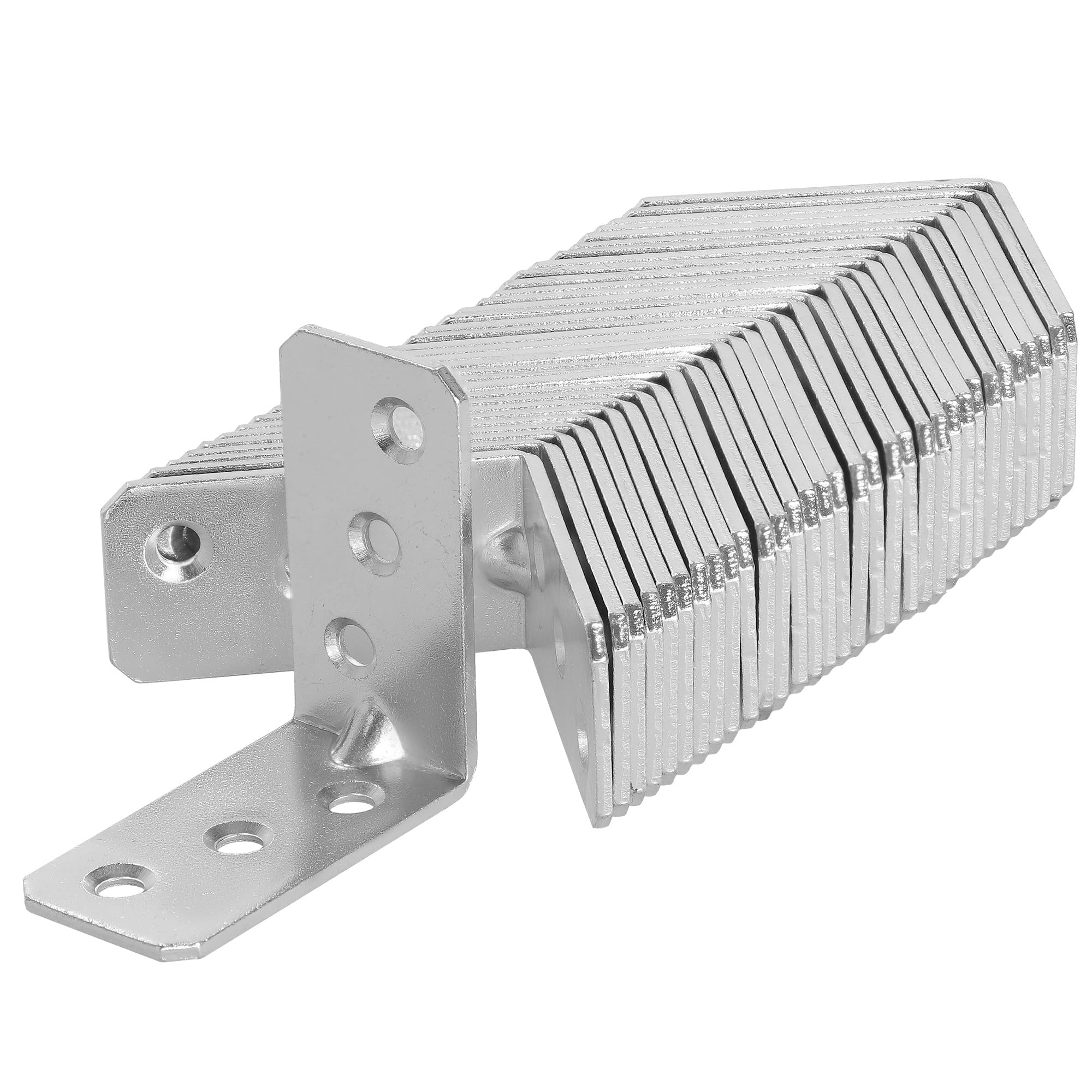 KOTARBAU® Lot de 50 Équerres Fixation 50 x 50 x 25 mm Équerre d'assemblage Acier Galvanisée Connecteurs pour Le Bois Équerre renforcée Support de Coin Raccord coudé
