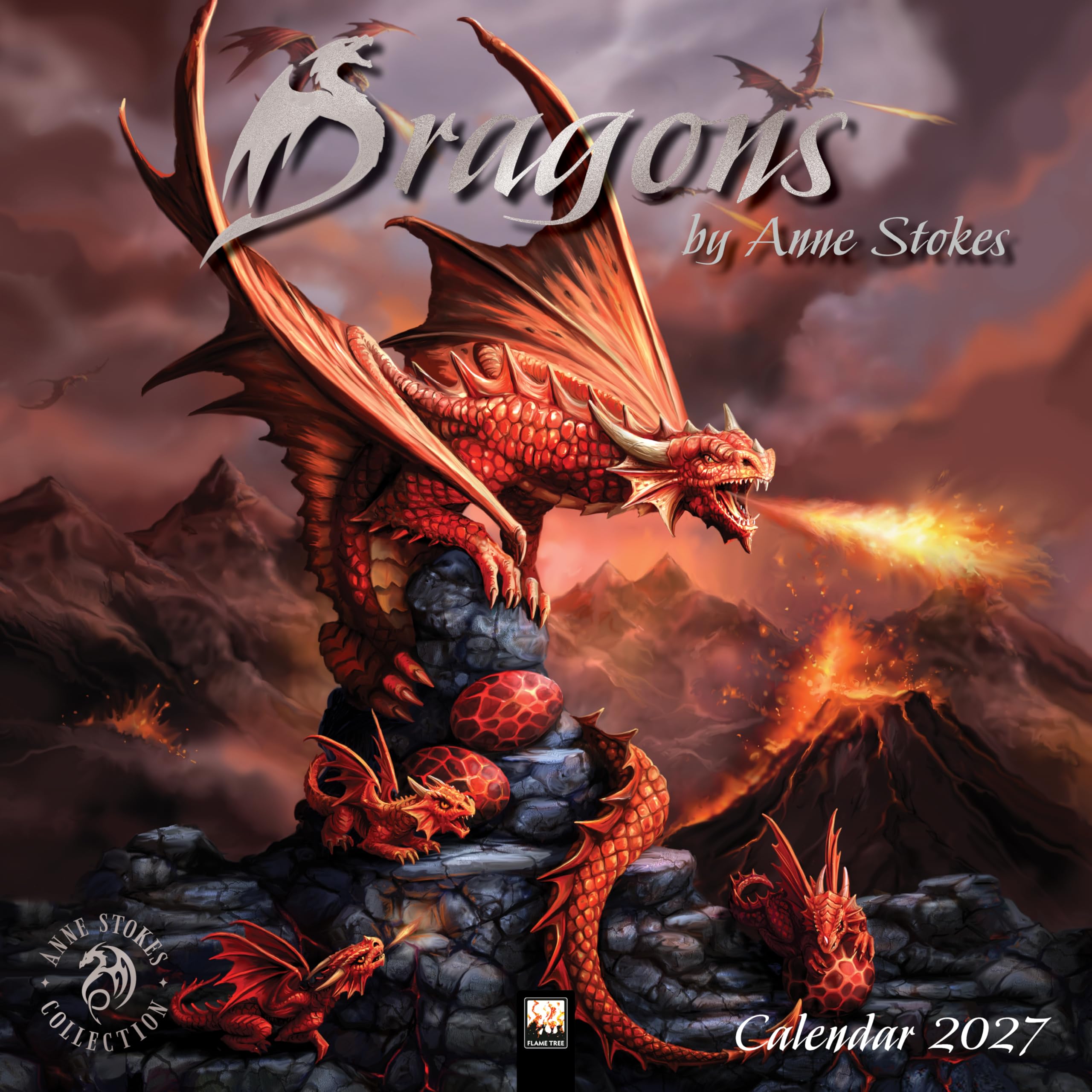 Dragons by Anne Stokes Wall Calendar 2027 (Art Calendar): Original Flame Tree Publishing-Kalender [Kalender]