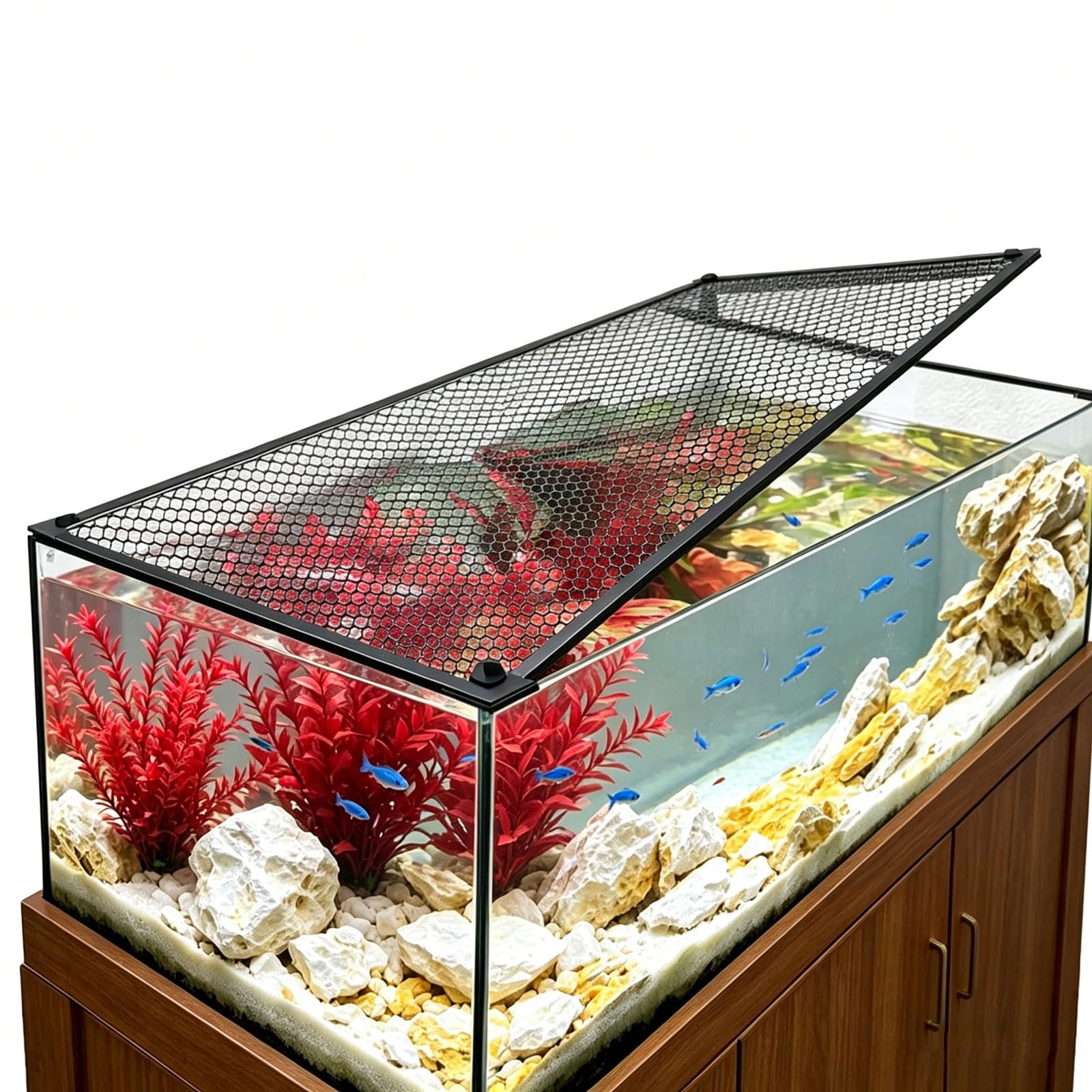 Couverture de protection d'aquarium magnétique anti-saut pour salon serein