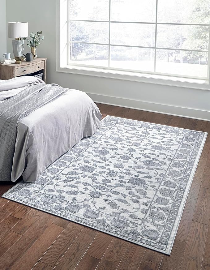 Boston Collection Rug 2' x 3' Light Gray Low