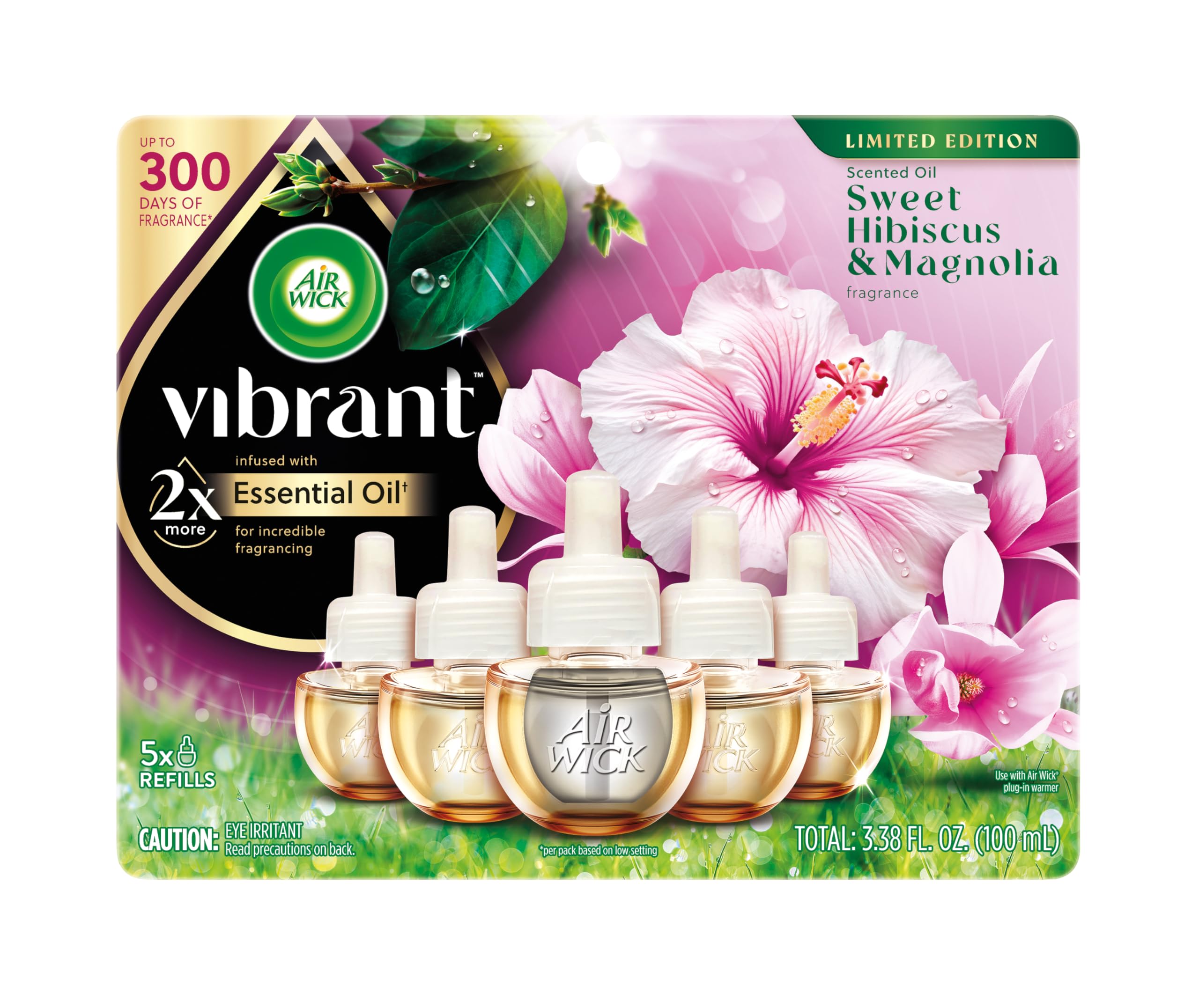 AIR WICK Scented Oil - Vibrant Refill Sweet Hibiscus & Magnolia 5 ct.