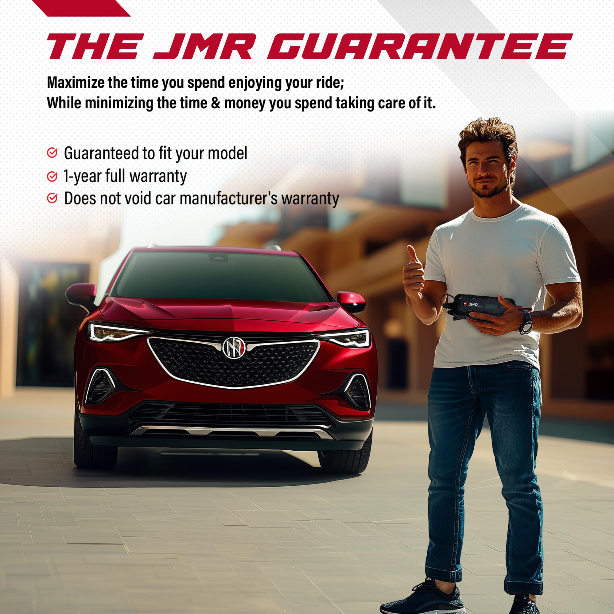 JMR Cargador de Bateria para Buick Envista Enclave Envision Encore Lacrosse Regal Verano GL8 Todos los Modelos Mantenedor de Carga Acondicionador (Añadir Modo Litio)
