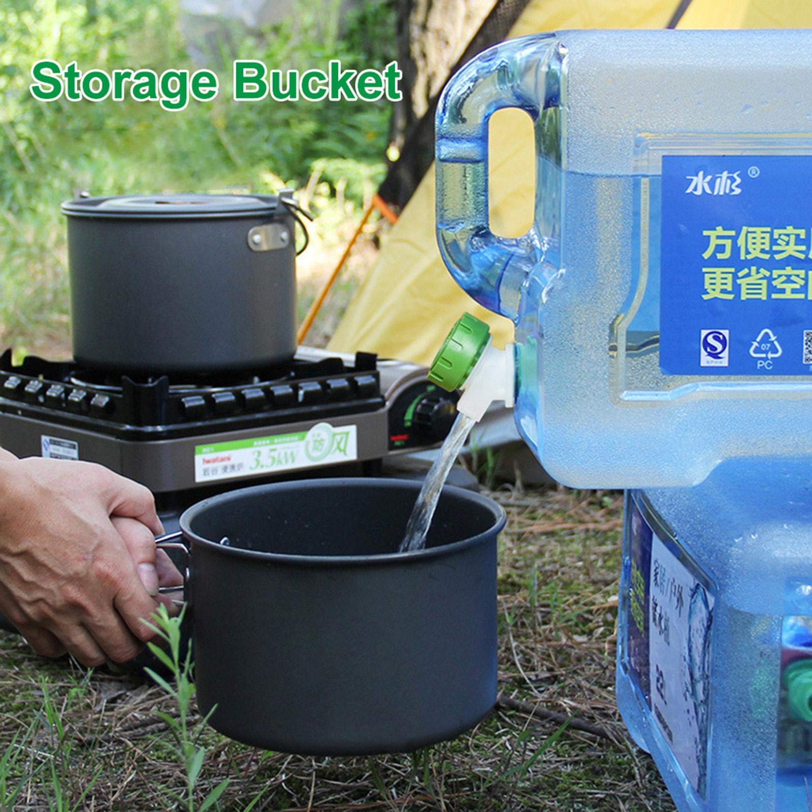 Bidon D’eau Camping-car Luckxing 5,5L – Alimentaire, Robinet, Poignée, Sans BPA, Pour Voyage, Camping Et Urgence