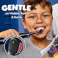 Vista 3 de Oral-B iO Kids Limitada Cepillo de dientes eléctrico recargable, Spiderman con 1 Cabezal de Cuidado Suave - Sensor Automático de Presión
