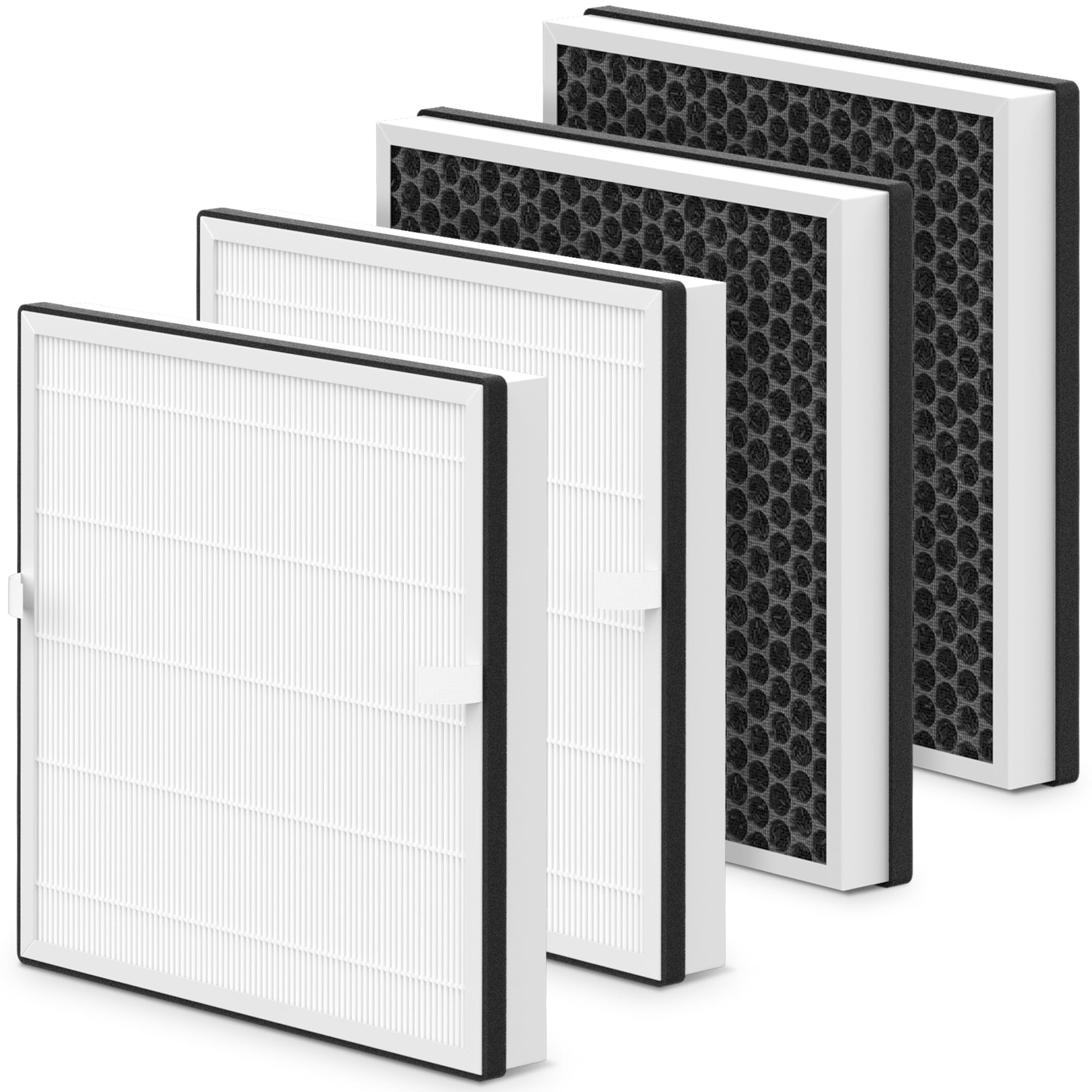 4 Packs AP2410 Replacement Filter Compatible with DBFIT AP2410 Air Purifier, Multi-Layer Filtration of HEPA and Activated Carbon Filter
