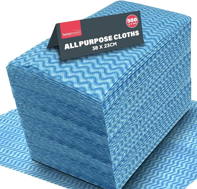 500pk All Purpose Cloths Multipack | Disposable Cloths to Clean Surfaces | J Cloths Style Blue Cloths | Disposable Cleaning Cloths for Kitchen, Bathroom, Window | Soft Jay Cloths Cleaning Clothes