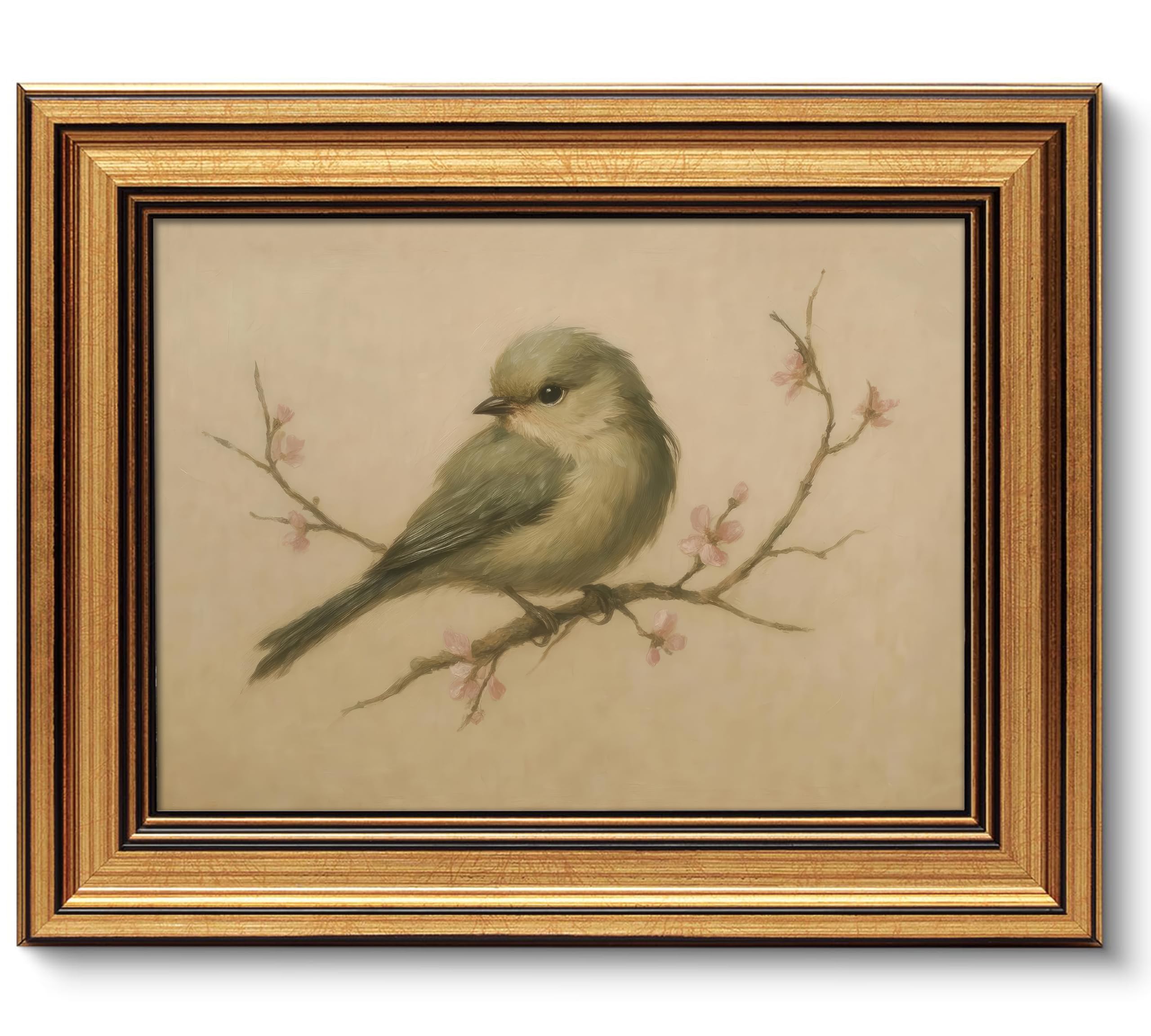 NALEPS Vintage Bird Framed Wall Art, Bird Pictures Wall Decor 9x11 In