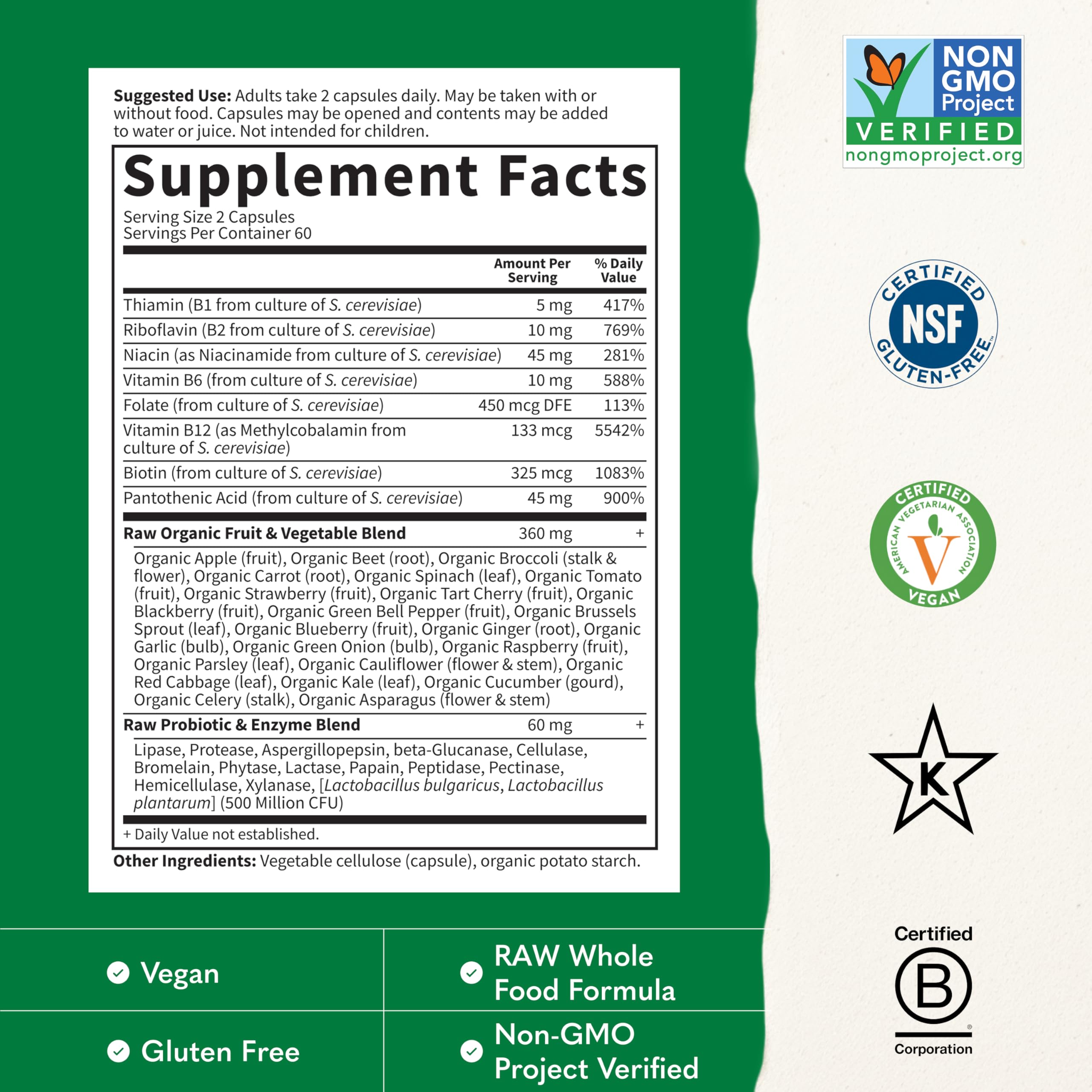 Garden of Life Vitamin Code Raw B-Complex, 120 Vegan Capsules — Amazon image 3