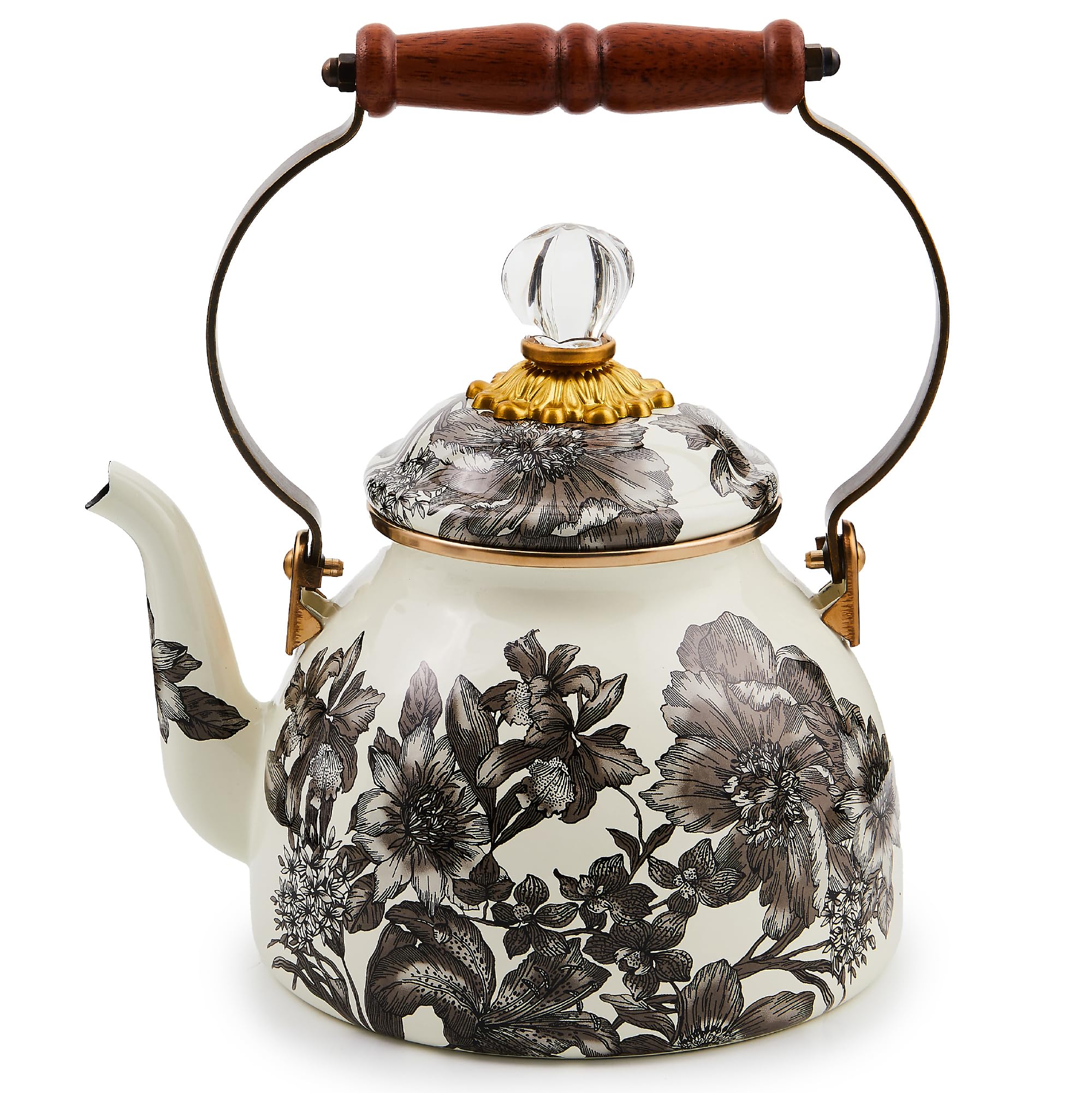 マッケンジーチャイルズ　ケトル Amazon.com: MACKENZIE-CHILDS 2-Quart Enamel Tea Kettle, Cute Tea