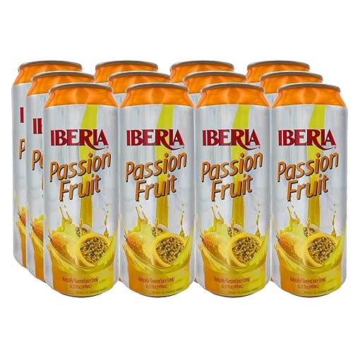 Iberia Bebida de jugo de fruta de la pasión, 16.57 onzas líquidas (paquete de 12)