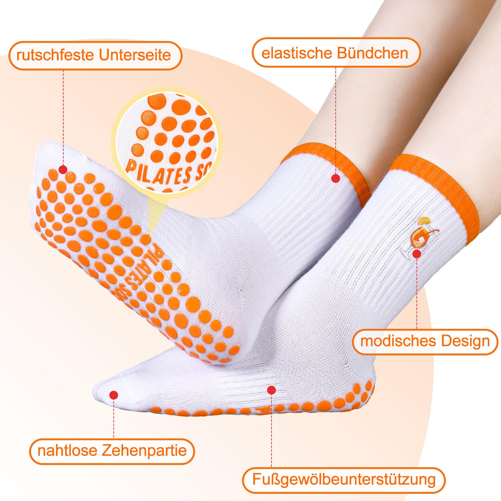Boyiee 3 Paia Calzini da Pilates da Donna 35-42 Calze Antiscivolo Yoga Calzini Divertenti con Spritz Motivo Cocktail Regalo per Cocktail Compleanni Natale