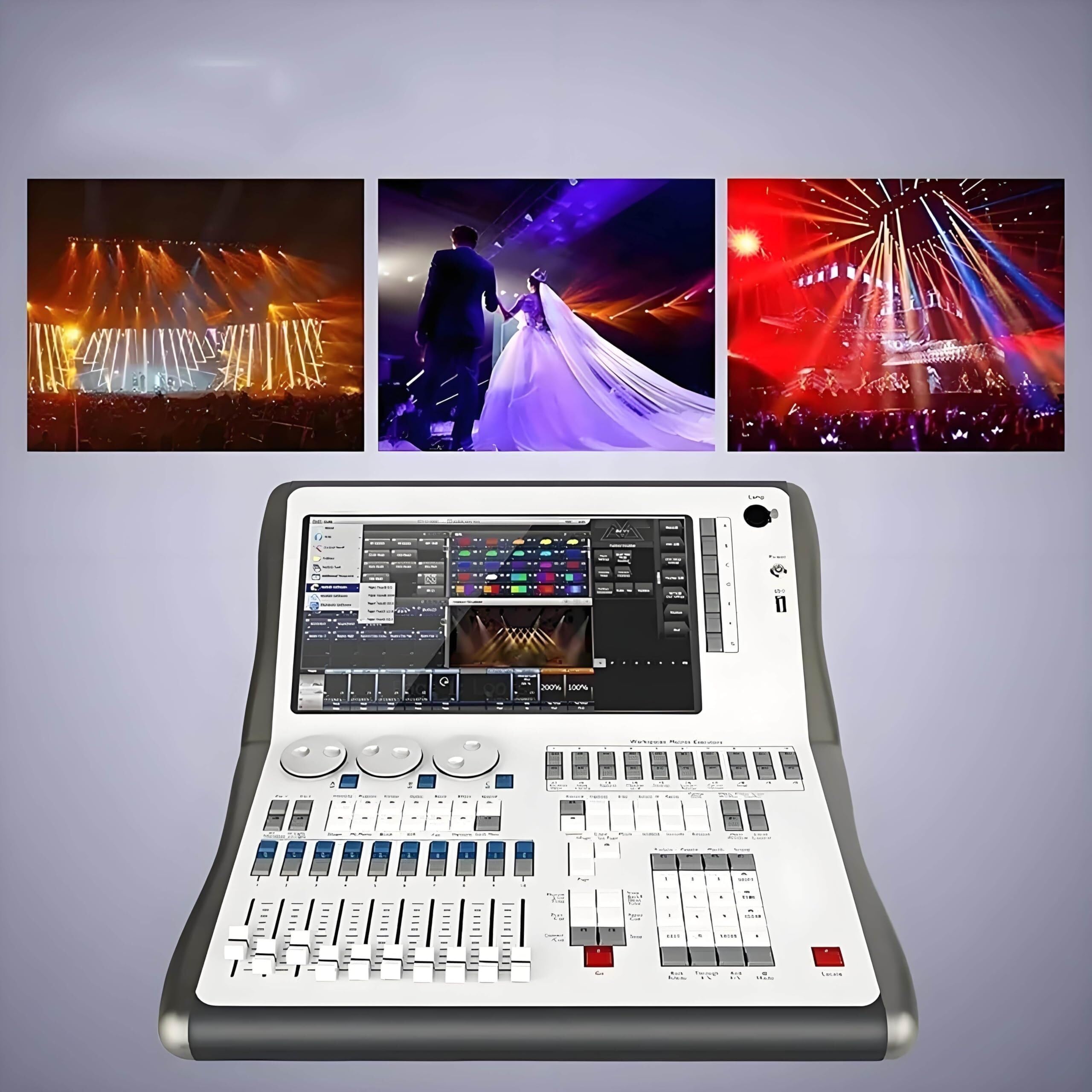 DMX512 Lighting Controller 14,1 Zoll Konsole 2048 Kanäle mit 4 DMX Ausgangsanschlüssen für DJ Lichtsteuerung