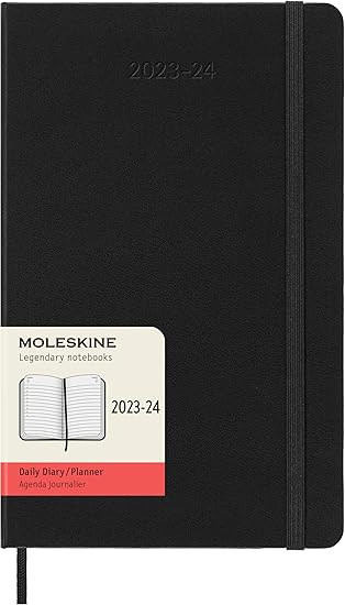Moleskine Tagesplaner 2023-2024, 18-Monate-Kalender, Hardcover 