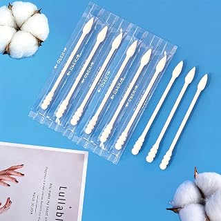 200 PCS Double Pointed Cotton Buds, Biodegradable Paper Stick Cotton Swa...