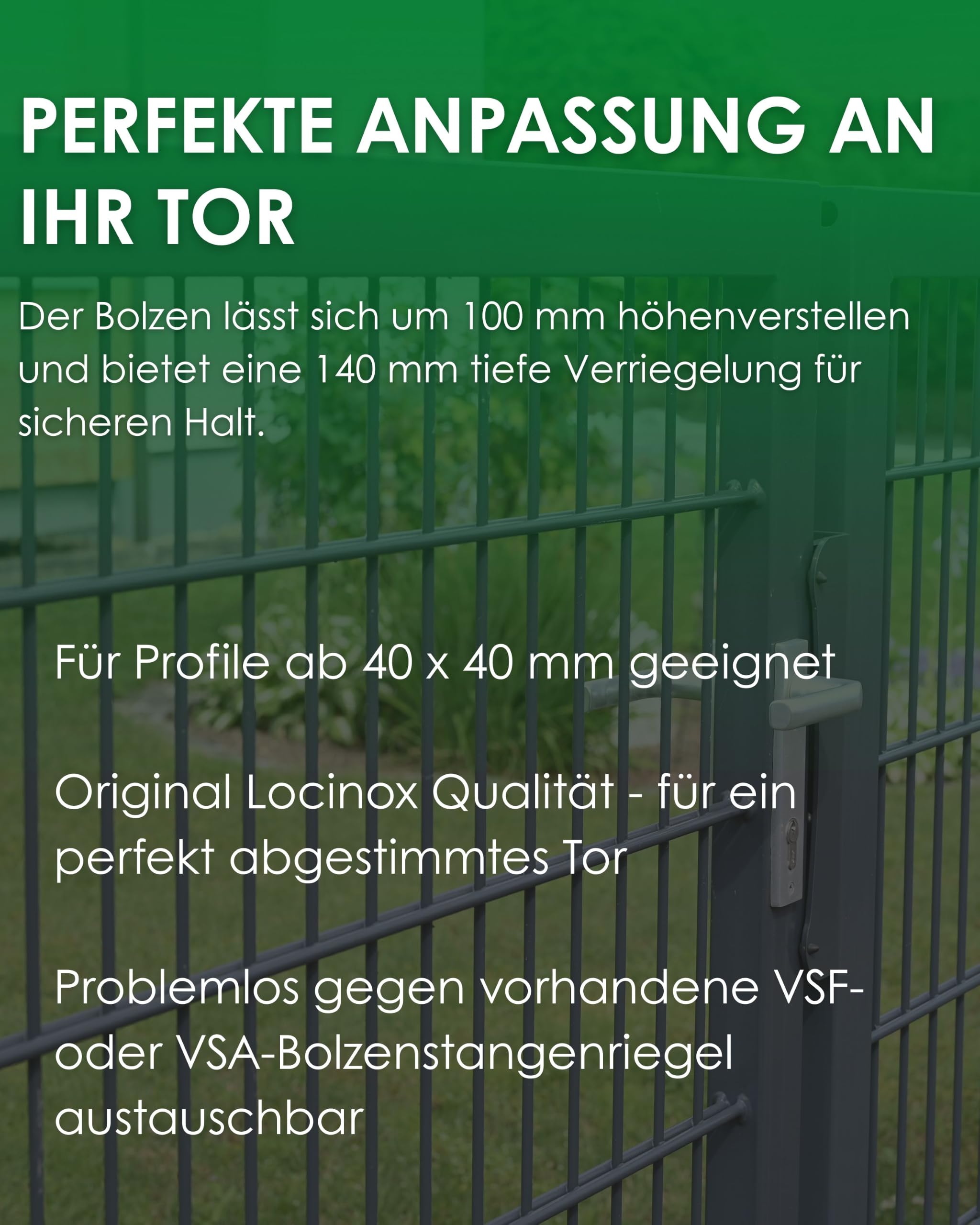 LOCINOX KEYDROP Bolzenstangenriegel abschließbar RAL7016 Anthrazit