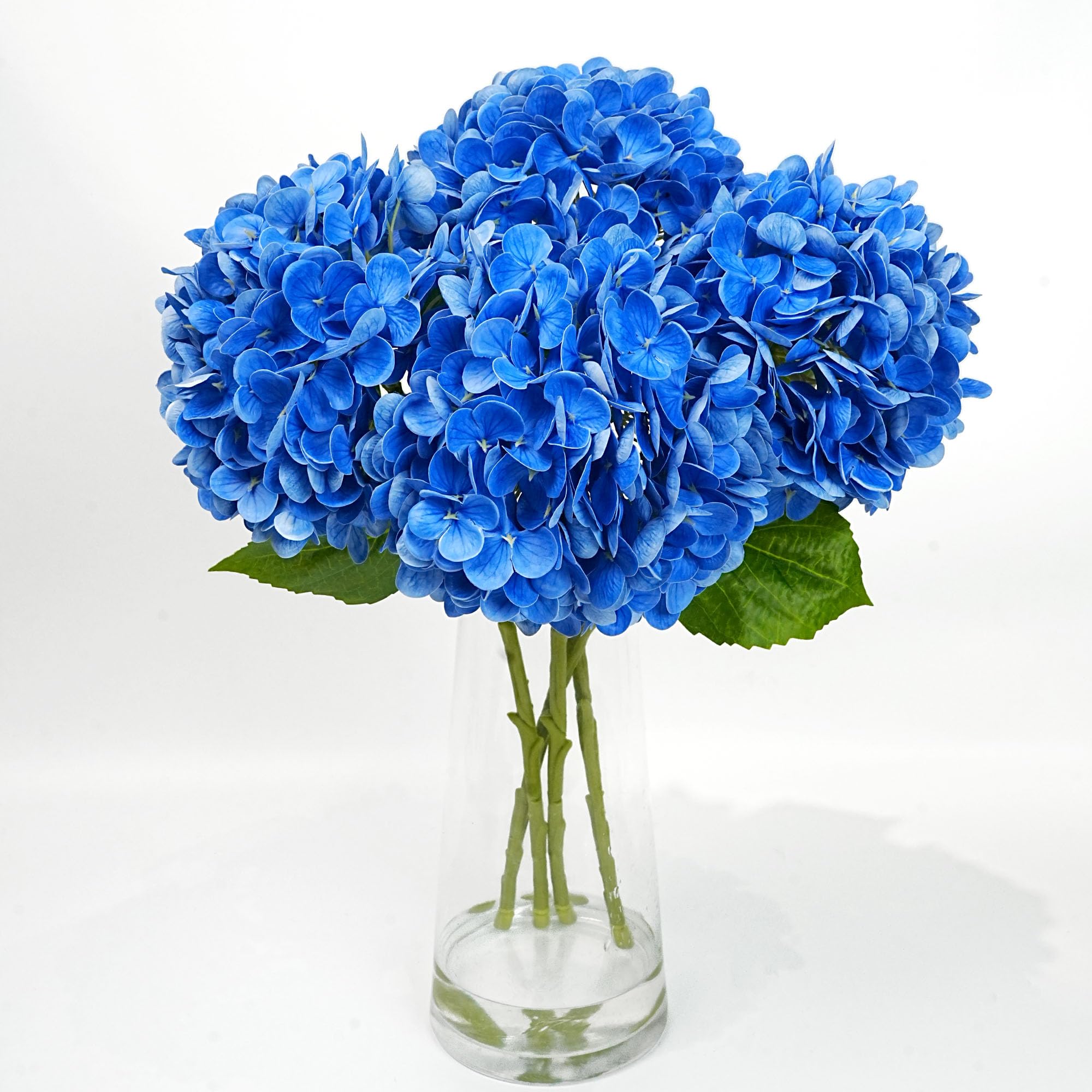 Jahe Atisan Hydrangea Artificial Flowers, 20'' Tall Fake Flowers Hydrangea, Artificial Flowers Suitable for Vase Filling, Gift for Women, Home Wedding Party Decor, Valentine's Day, Blue