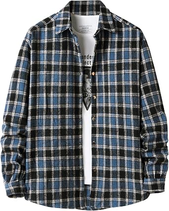 Button-Down Flannel Overshirt Jacket 