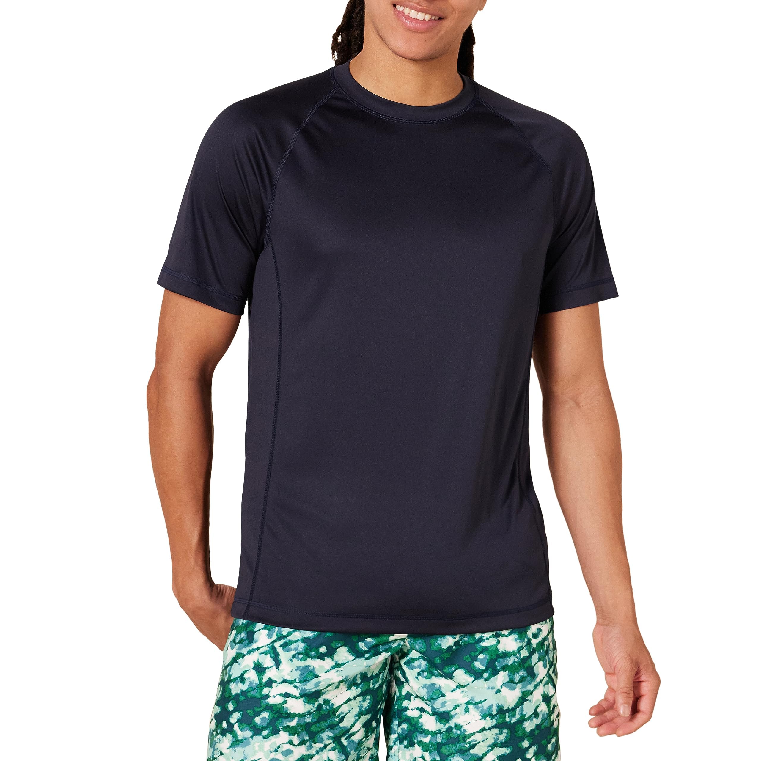 Amazon EssentialsMen's Slim-Fit Short-Sleeve Quick-Dry UPF 50 Swim Tee